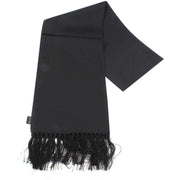 Knightsbridge Neckwear Plain Silk Scarf - Black