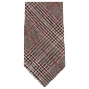Knightsbridge Neckwear Prince of Wales Check Tie and Pocket Square Set - Brown/Red