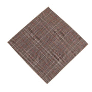 Knightsbridge Neckwear Prince of Wales Check Tie and Pocket Square Set - Brown/Red