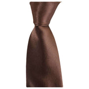 Knightsbridge Neckwear Regular Polyester Tie - Dark Brown