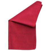 Knightsbridge Neckwear Ribbed Silk Pocket Square - Crimson Red