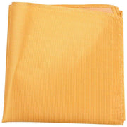 Knightsbridge Neckwear Ribbed Silk Pocket Square - Yellow