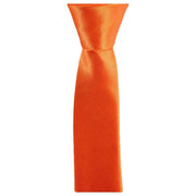 Knightsbridge Neckwear Skinny Polyester Tie - Bright Orange