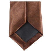 Knightsbridge Neckwear Skinny Polyester Tie - Dark Brown