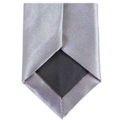 Knightsbridge Neckwear Skinny Polyester Tie - Silver