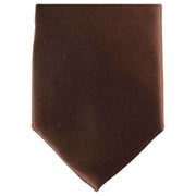 Knightsbridge Neckwear Slim Polyester Tie - Dark Brown
