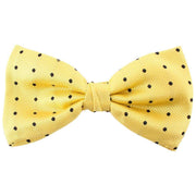 Knightsbridge Neckwear Spots Silk Bow Tie - Yellow/Black