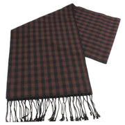 Knightsbridge Neckwear Tartan Wool Scarf - Brown/Black