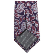 Knightsbridge Neckwear Tonal Floral Tie - Purple/Burgundy
