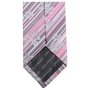 Knightsbridge Neckwear Unique Floral Tie - Pink/Grey