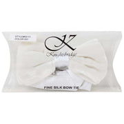 Knightsbridge Neckwear Velvet Bow Tie - White