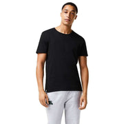 Lacoste Crew Neck 3 Pack T-Shirts - Black/Grey/White