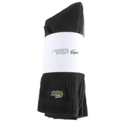 Lacoste Sports High Cut 3 Pack Socks - Black