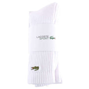 Lacoste Sports High Cut 3 Pack Trainer Socks - White