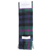 Locharron of Scotland Baird Modern Lambswool Scarf - Green/Navy/Purple