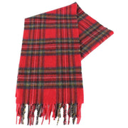 Locharron of Scotland Beau Stewart Royal Modern Cashmere Scarf - Red