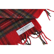 Locharron of Scotland Beau Stewart Royal Modern Cashmere Scarf - Red