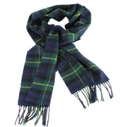Locharron of Scotland Bowhill Gordon Clan Modern Lambswool Scarf - Navy/Green