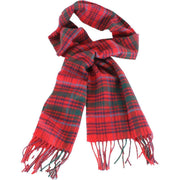 Locharron of Scotland Bowhill Grant Modern Lambswool Scarf - Red