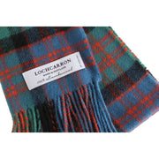 Locharron of Scotland Bowhill Macdonald Clan Ancient Lambswool Scarf - Blue/Green