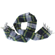 Locharron of Scotland Gordon Dress Modern Lambswool Scarf - Green/Navy/Yellow