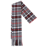 Locharron of Scotland Thompson Lambswool Scarf - Grey/Black/Red