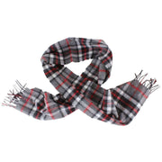 Locharron of Scotland Thompson Lambswool Scarf - Grey/Black/Red