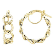 Mark Milton Curb Link Hoop Earrings - Yellow Gold