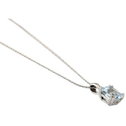 Mark Milton Diamond and Aquamarine Pendant - Light Blue/Silver