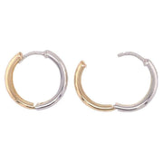 Mark Milton Hoop Earrings - Yellow Gold/White Gold