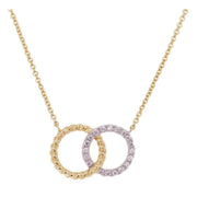 Mark Milton Rope Diamond Interlinked Necklace - Yellow Gold/Clear