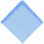 Michelsons of London 4 Pattern Silk Pocket Square - Ice Blue
