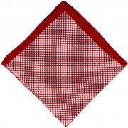 Michelsons of London 4 Pattern Silk Pocket Square - Red