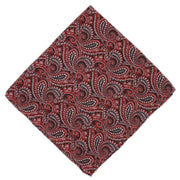 Michelsons of London All Over Paisley Silk Handkerchief - Burgundy