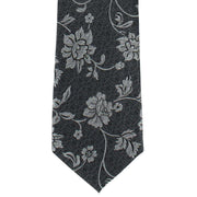 Michelsons of London Baroque Floral Silk Tie - Grey
