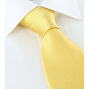 Michelsons of London Basket Weave Silk Tie - Yellow