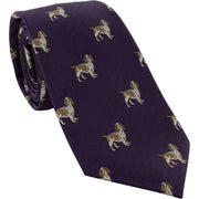 Michelsons of London Beagle Silk Tie - Purple