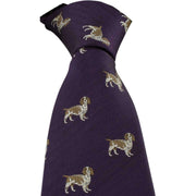 Michelsons of London Beagle Silk Tie - Purple