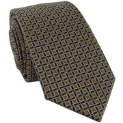 Michelsons of London Bold Diamond Neat Skinny Polyester Tie - Taupe Brown