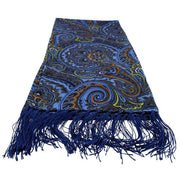 Michelsons of London Bright Paisley Silk Scarf - Blue