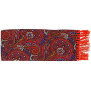 Michelsons of London Bright Paisley Silk Scarf - Orange