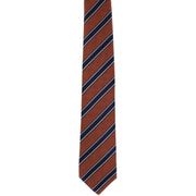 Michelsons of London Classic Bar Stripe Silk Tie - Orange