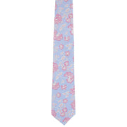 Michelsons of London Climbing Spring Floral Silk Tie - Light Blue/Pink