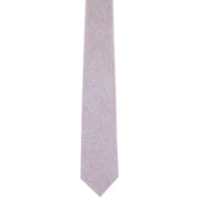 Michelsons of London Complex Paisley Polyester Tie and Pocket Square Set - Pink