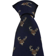 Michelsons of London Deer Silk Tie - Navy