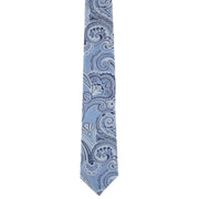 Michelsons of London Defined Paisley Polyester Tie and Pocket Square Set - Blue