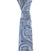 Michelsons of London Defined Paisley Polyester Tie and Pocket Square Set - Blue