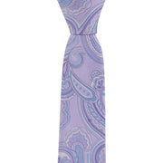 Michelsons of London Defined Paisley Polyester Tie and Pocket Square Set - Purple