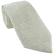 Michelsons of London Delicate Floral Wedding Tie and Pocket Square Set - Cream