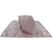 Michelsons of London Delicate Floral Wedding Tie and Pocket Square Set - Dusty Pink